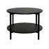 Nowoczesny, okrągły stolik kawowy 65 cm – Styl loft, dwupoziomowy MILANO M14